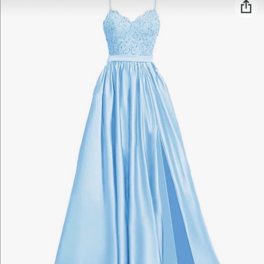 NEVER WORN Baby blue Cinderella Style dress. Perfect for prom!